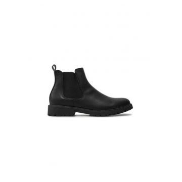 Botine cu glezna joasa pentru barbati  SCARPE 4714 - Piele ecologica - Negru