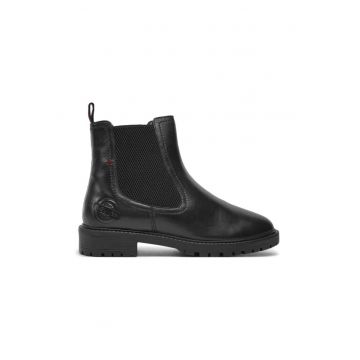 Botine dama -  25817 - Piele ecologica - Negru