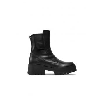 Botine dama  EGLI124FLY - Piele naturala - Negru