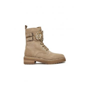 Botine dama  I240858 - Piele naturala - 41 EU - Bej