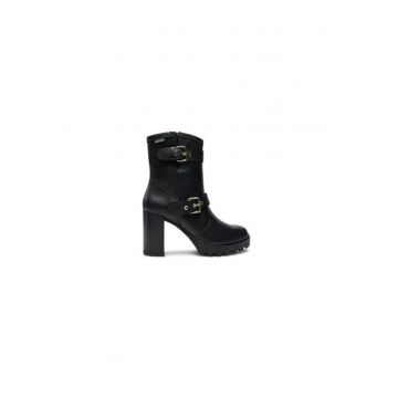 Ghete dama  304358401 - Piele naturala - 38 EU - Negru