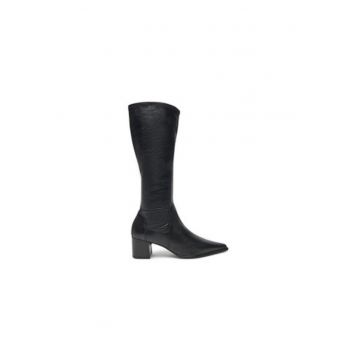 Ghete dama  5754-002-20 - Piele naturala - 39 EU - Negru
