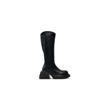 Ghete dama  OO2N4404 - Piele ecologica - Negru