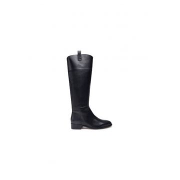Ghete dama  S100445 - Piele naturala - 40 EU - Negru