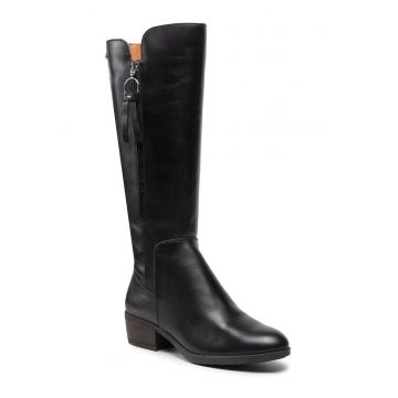 Ghete dama  W1U-9653 - Piele naturala - 38 EU - Negru