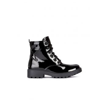 Ghete de piele ecologica cu aspect lacuit Casey