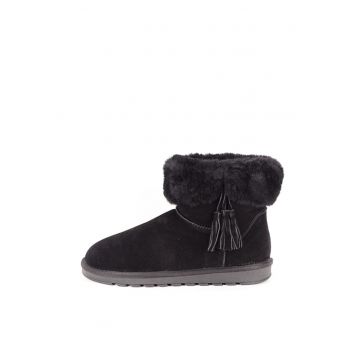 Ghete din piele naturala negre Mira 117 9824