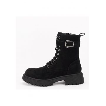 Ghete negre casual cu talpa groasa 5699 115 15947