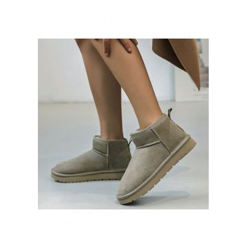 Ghete taupe din piele naturala JB1966 111 16225