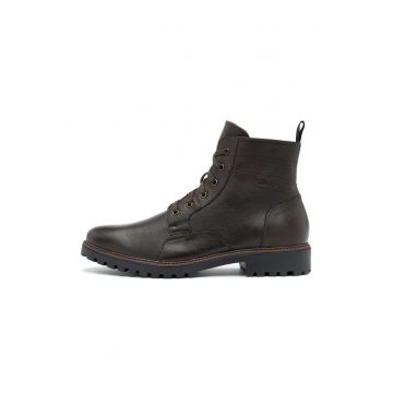 Botine de piele cu siret