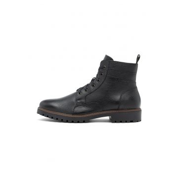 Botine de piele cu siret