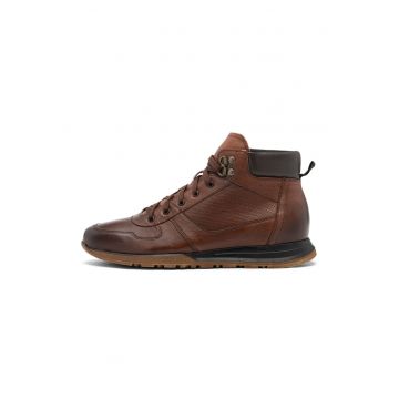 Botine de piele cu siret