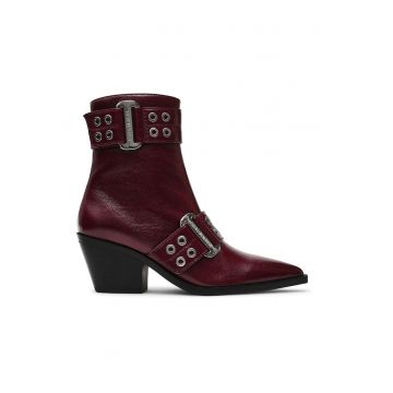 Botine de piele ecologica cu toc