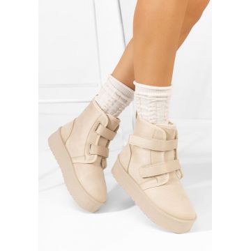 Ghete cu platformă Dagmar bej