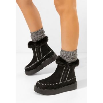 Ghete cu platformă Delyra negre