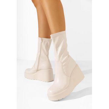 Ghete cu platformă Rozlin V2 bej