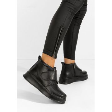 Ghete dama piele Jerrica negre