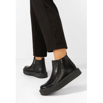 Ghete dama piele Shannan negre