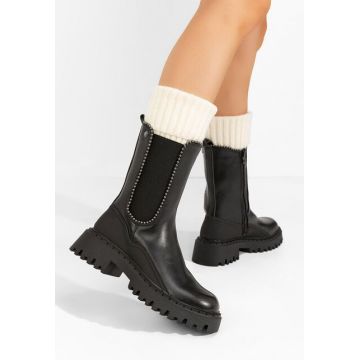 Ghete inalte dama Pertosa negre