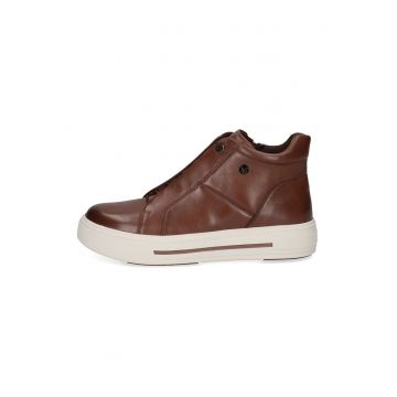 Pantofi sport flatform din piele lacuita
