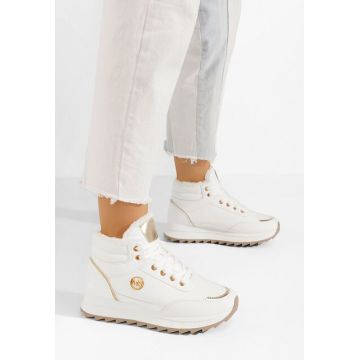 Sneakers dama imblaniti Noira albi