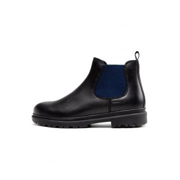Botine cu glezna joasa pentru barbati  U16DDA-00045 - Piele naturala - Negru
