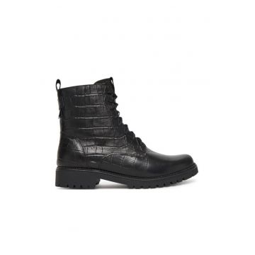 Botine dama  piele naturala - negru