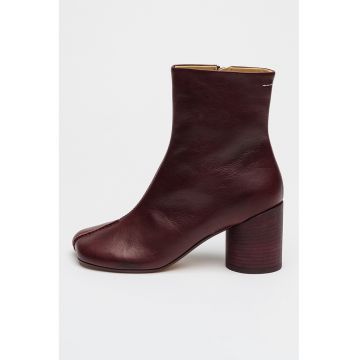 Botine de piele cu toc masiv