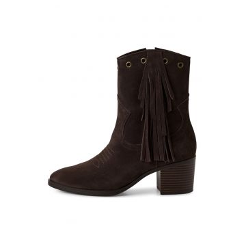 Botine de piele intoarsa cu anouri metalice
