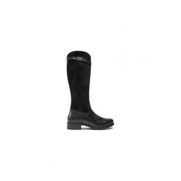 Ghete dama  40805 - Piele naturala - Negru