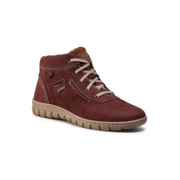 Ghete dama -  piele naturala - culoare rosu -