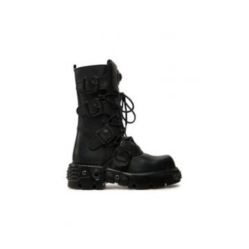 Ghete dama -  piele naturala - negru -