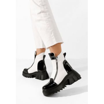 Ghete dama piele Taleda albe