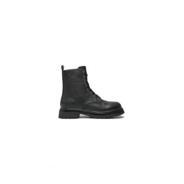 Ghete de drumetie pentru fete -  304426223 - piele naturala - negru