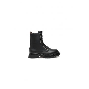 Ghete de drumetie pentru fete -  304427992 - piele ecologica - negru