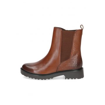 Ghete de piele cu segment textil