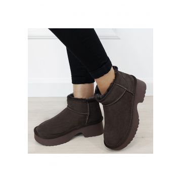 Ghete maro cafeniu din piele naturala W5878 114 18267