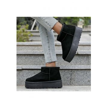 Ghete negre cu talpa groasa 333-78 116 15695