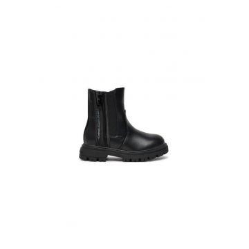 Ghete pentru fete -  304425974 - piele ecologica - negru
