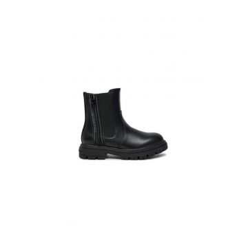 Ghete pentru fete -  304425998 - piele ecologica - negru