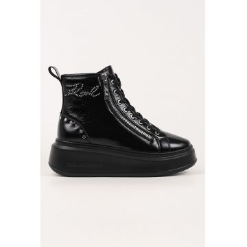Ghete wedge din piele