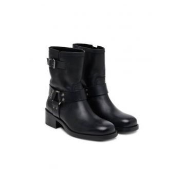 Botine dama 305437495 -  Piele naturala - Negru