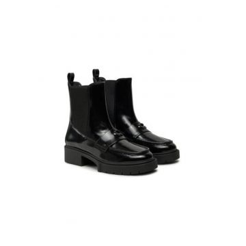 Botine dama  CX024 - Piele naturala - Negru