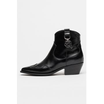 Botine western din piele Kansas Botine western din piele Kansas
