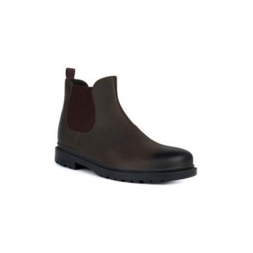 Ghete Chelsea barbatesti -  piele naturala - maro - design modern