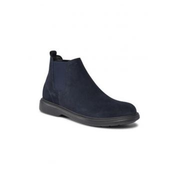 Ghete Chelsea barbati -  piele intoarsa - bleumarin - confortabile