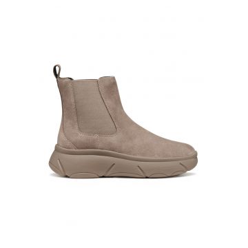 Ghete Chelsea wedge de piele intoarsa