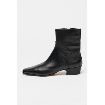 Ghete de piele cu fermoar Dusty