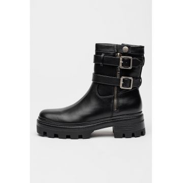 Ghete de piele ecologica cu barete decorative