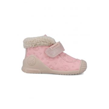 Ghete de piele si piele ecologica cu captuseala de blana shearling sintetica